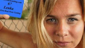 ”Lenka at her first porn casting”