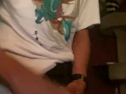 Late Night Cum Load From Sexy Gamer DILF Native Ecstasy Onto Table, Daddy Says Lick It Up 😈