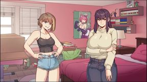 Chloe Getting Boner for Her Roommate Amy in the First Day