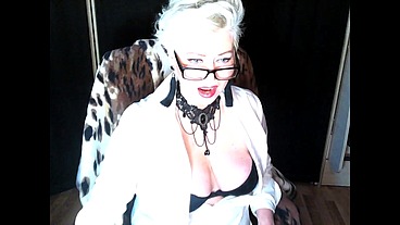 My mature secretary moonlights as a webcam prostitute)) I always knew she is a cool bitch!))
