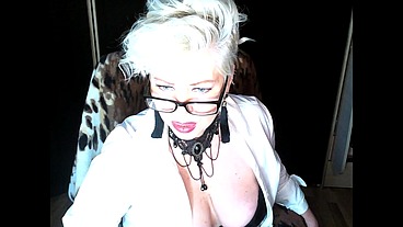 My mature secretary moonlights as a webcam prostitute)) I always knew she is a cool bitch!))