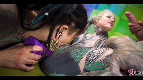 2 Goth Girls Threesome with Anal Gapes &mdash;  Prolapse