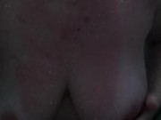 Hot girl in a hot shower