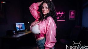 i crawled under this popular gamer girl s desk and fucked her juicy pussy right during her live stream [ai]