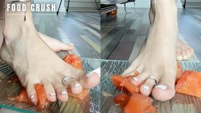 FOOD CRUSH ARCHIVES - WATERMELON : FOOT FETISH - BAREFOOT - ASMR FEET