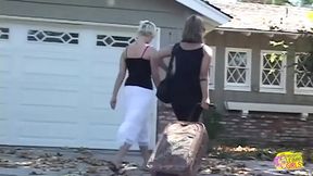Two babes devour each other's ginas while caressing their sleek physiques in steamy bathtub sessions