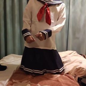 Japanese Crossdresser Kantai Collection Cosplay Masturbation