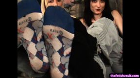 Two Girl Stinky Sock Foot Domination