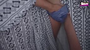 A Blonde and a Dark-haired Beauty Share Wild Passion Beneath the Open Sky. - D