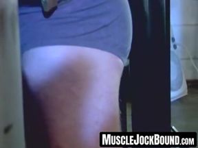 Flogged red back for muscled stud Pain