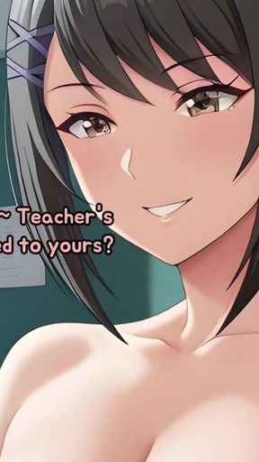 Your horny teacher Sae Chabashira became too jealous! (Sex JOI)   Clip 1