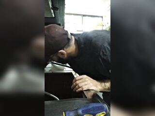 Cleaner Masturbates After Work – Pearling Solo Session