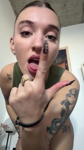 Amateur with big tits shows off her assets