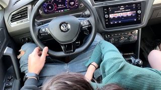 "Risky blowjob and sex in the car"