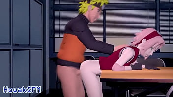 Naruto comendo a sakura de quatro