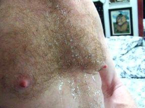 Hairyartist- I Splatter My Hairy Chest with Pearly Droplets of Cum