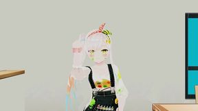 airani lofifteen hentai hololive vtuber undress dance cupid song mmd 3d yellow eyes