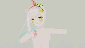 airani lofifteen hentai hololive vtuber undress dance cupid song mmd 3d yellow eyes