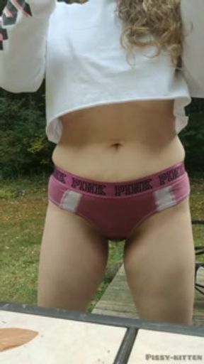 Peed in, peed on, and peeing myself (Pissy-kitten pee comp 2)