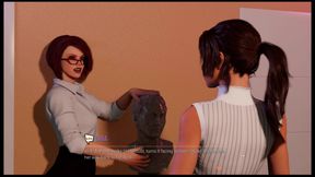 Croft Adventures Hentai Game Parody Ep.5 Lara Find a BBC Gloryhole in the Library Restroom!