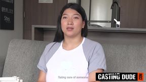 I ended up titty fucking this MASSIVE BOOBS LATINA in her insane casting debut