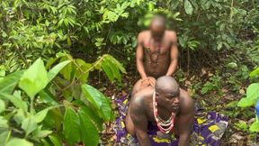 Down the Woods of Nigeria with Big Ass Daddy Black for a Hard Doggy