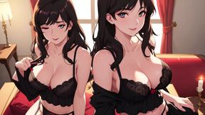 Anime Waifu POV Tease: Intimate Get&#x592A;Close Moments