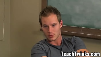 Teacher Tyler Andrews anal fucks twink student Elijah White