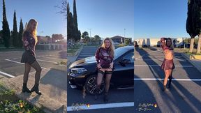puis devant des camionneurs tres sympa
