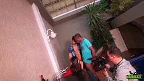 amanda souza nos bastidores da maior produtora brasileira - ed junior - higor negrao - binho ted