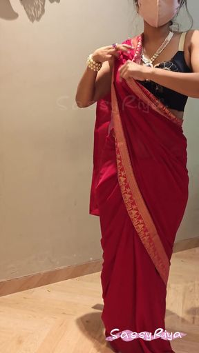 Sassy Riya #5 Wearing Saare