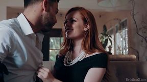 Red haired lesbian Ella Hughes is cheating on her GF with handsome dude