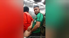masked closeted guy sucks bahian’s big cock on fire escape