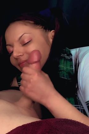 A Sweet Little Ball Licking Handjob From a Cute MILF