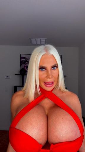 Stripping out of my red sexy dress