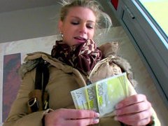 Cold cash is all he needs to pull this hottie in public and fucks her in hotel
