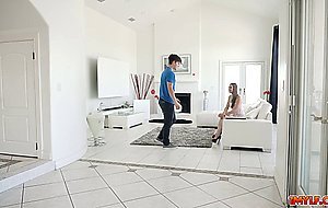 Stepmom caught her stepson watching porn instead of cleaning his room