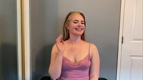 Cute Redhead Dirty Talks Through Her Duct Tape Gag!