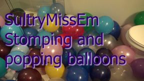 Stomping popping balloons