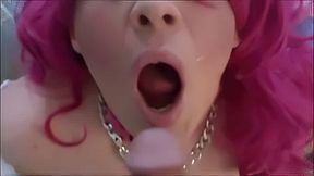 Slutty Crossdresser Sucks Small Cock