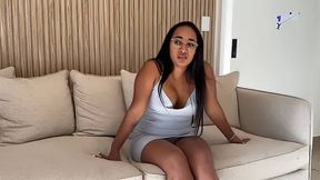 Hotwife Leyne Rodriguez blows ginormous dick in first porn interview!