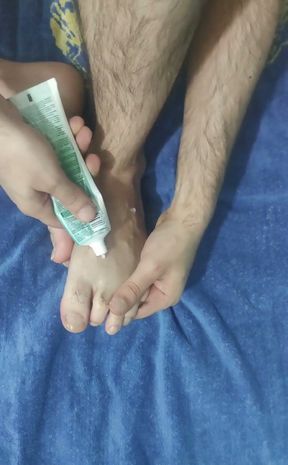 Pouring Cream on My Feet 1