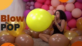 Beatriz Stunning Blow to Pop Amidst a Balloon Paradise! - 4K