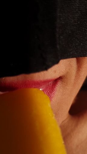 Icy Lolly Teases Hot Body and Mouth