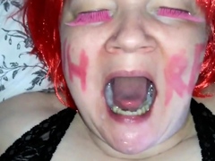 SSBBW dumb gagging slut orally humiliated