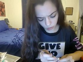 Busty Brunette Amateur Teen Webcam Girl 03