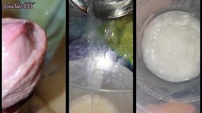 gathering 100ml of my cum
