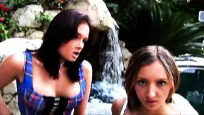 Hot girlfriends share and enjoy a hard cock in a wild threesome
