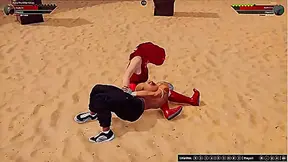Ruby the K-Kitten Battles Diabla in Steamy Naked Fighter 3D Showdown