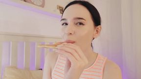 Eating Pizza
